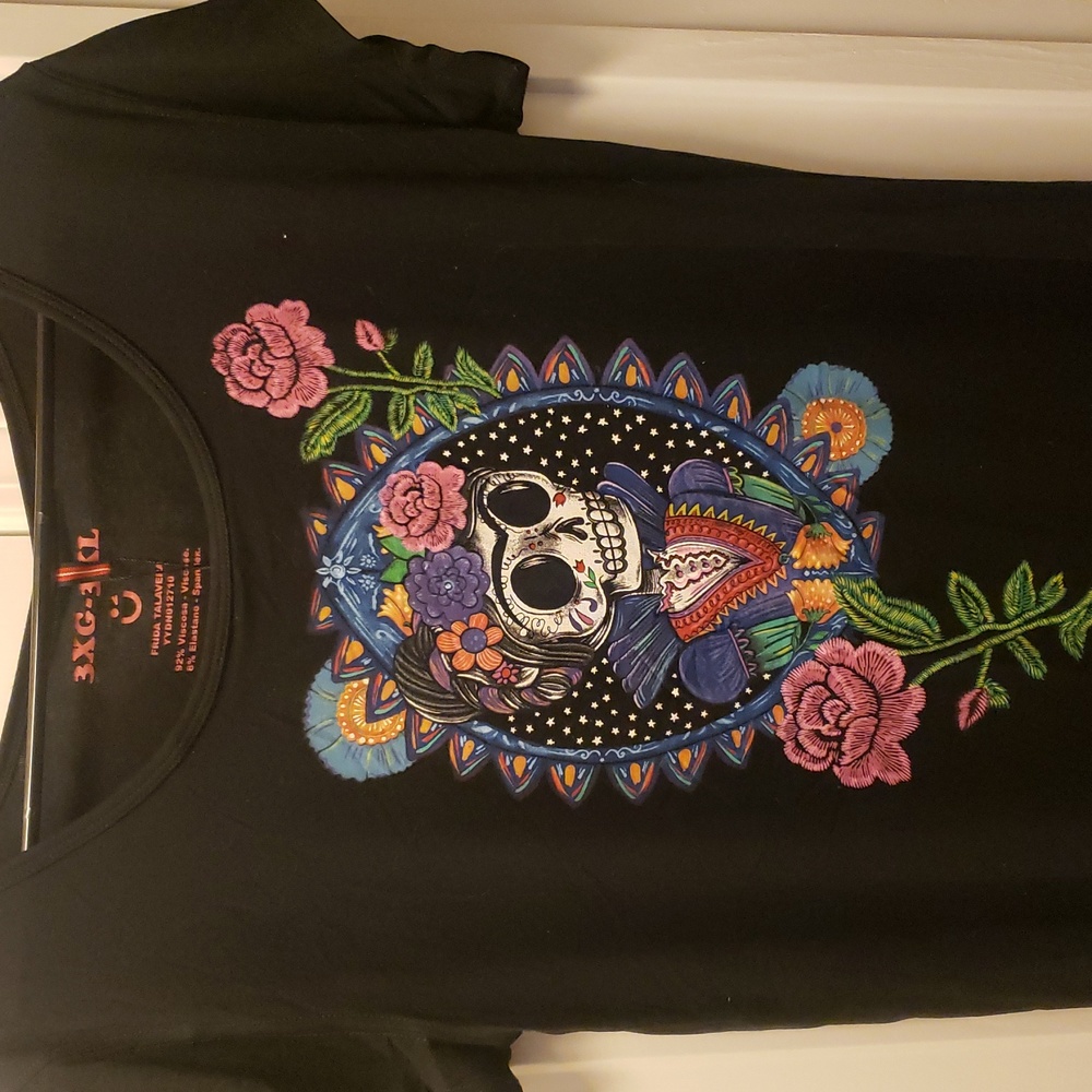 Ay Guey Frida Talavera Sugar Skull T DoveTail